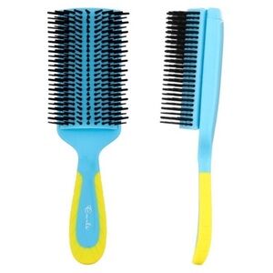 Curls Ultimate Detangler Hair  BrushBlue/Yellow Lightweight All Hairtypes- NWT